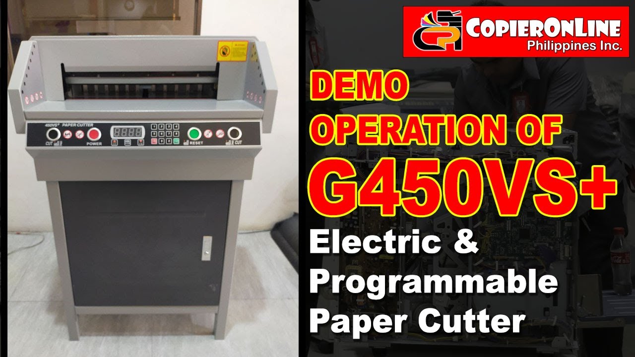 𝗗𝗘𝗠𝗢 𝗢𝗣𝗘𝗥𝗔𝗧𝗜𝗢𝗡 𝗢𝗙 𝗚𝟰𝟱𝟬𝗩𝗦+ 𝗘𝗹𝗲𝗰𝘁𝗿𝗶𝗰 & 𝗣𝗿𝗼𝗴𝗿𝗮𝗺𝗺𝗮𝗯𝗹𝗲 𝗣𝗮𝗽𝗲𝗿 𝗖𝘂𝘁𝘁𝗲𝗿