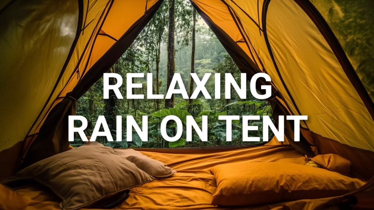 LIGHT RAIN ON TENT Sounds for Sleeping 🌧️⛺️ (NO ADS) (NO THUNDER) | Relaxation Nature Sounds