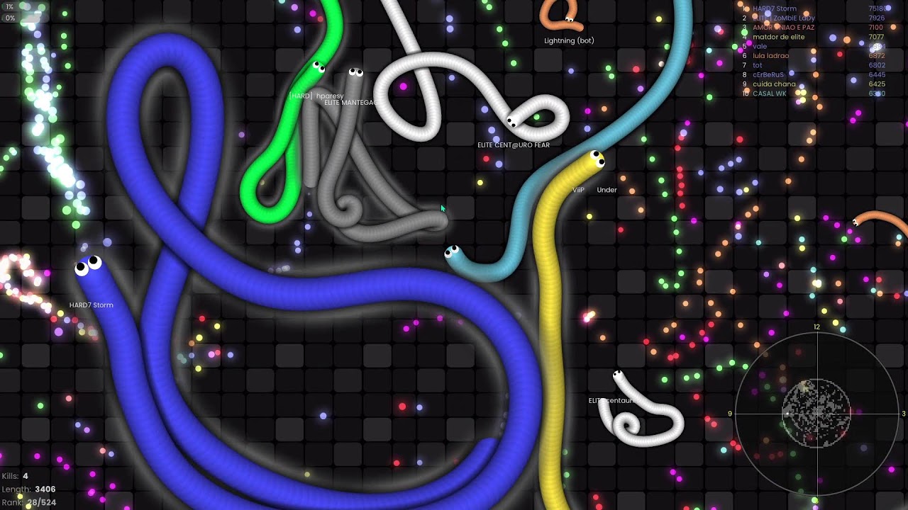 @slither.io VTX  HARD       Retorno das lives?       # live39