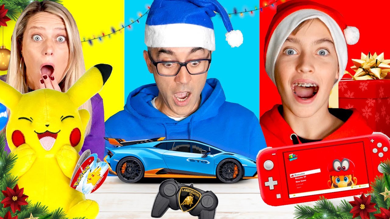 ABRIENDO REGALOS DE NAVIDAD DE 1 SOLO COLOR