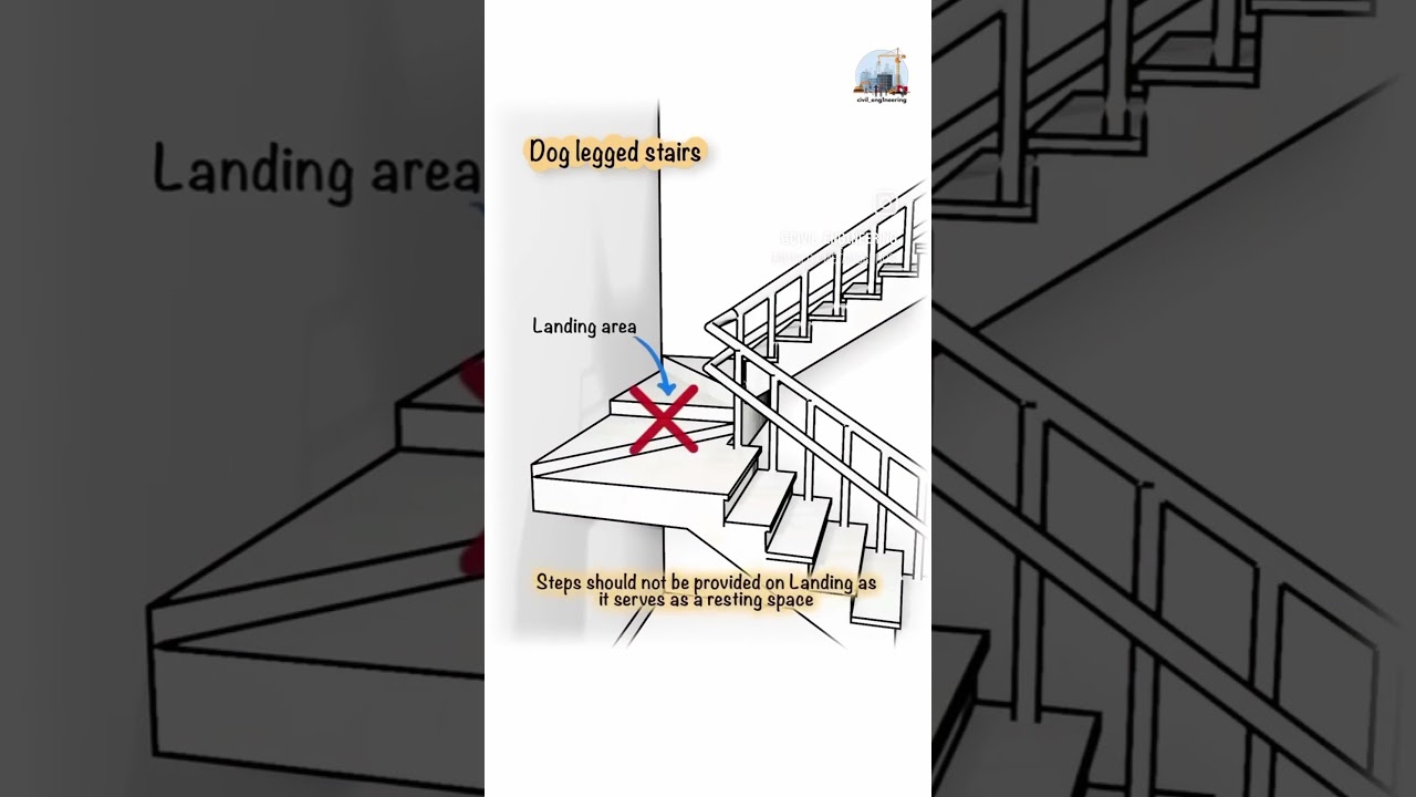 Dog legged stairs