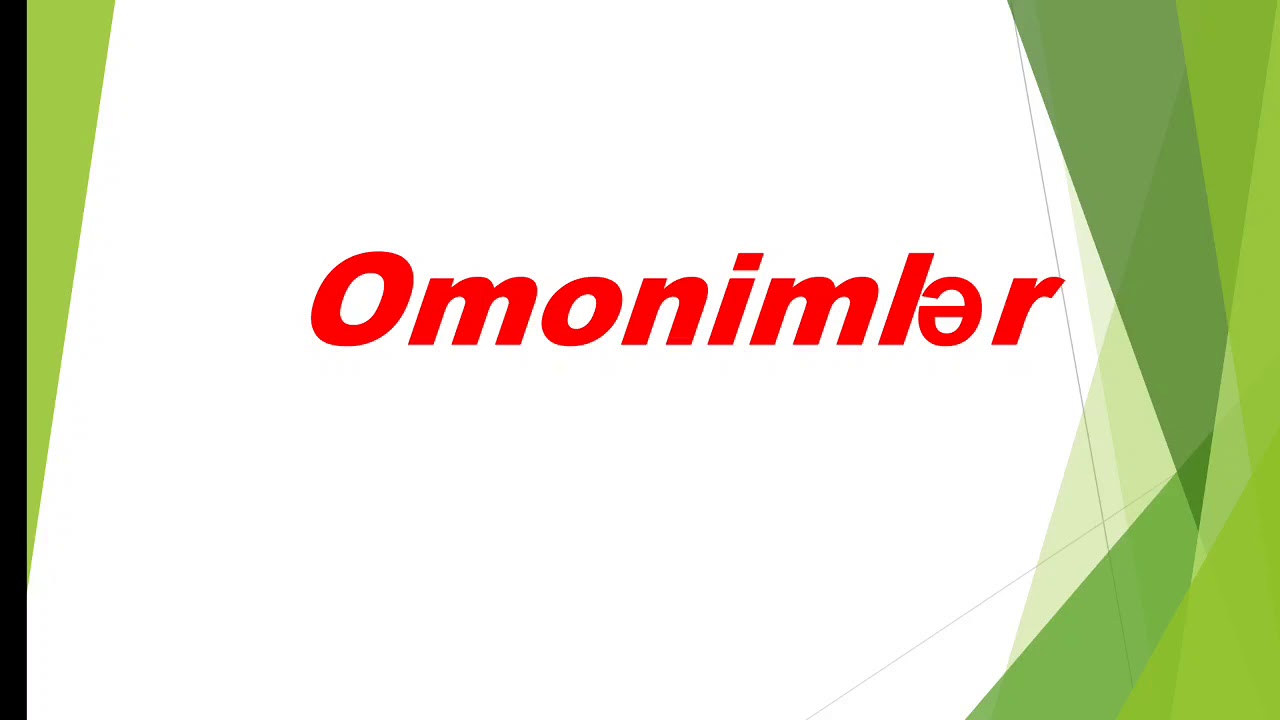 OmonimlƏr.