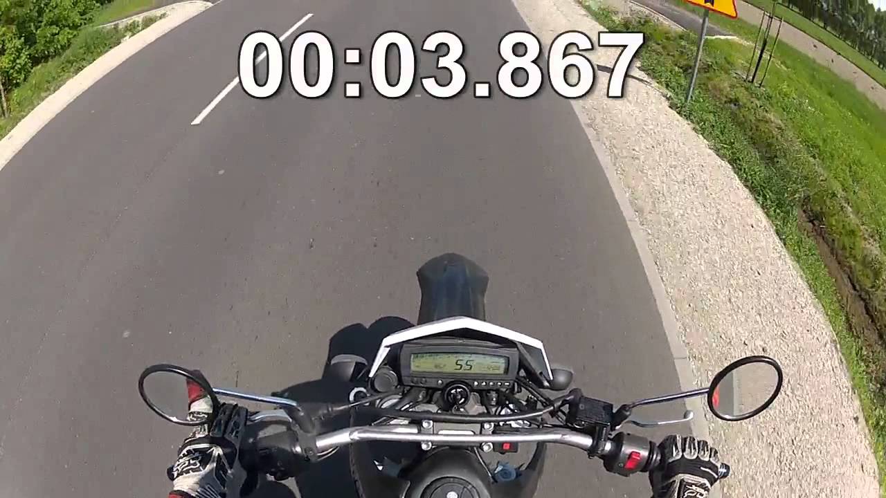 Kawasaki KLX 250 2009 przyspieszenie 0-100 km/h (acceleration 0-60 mph)