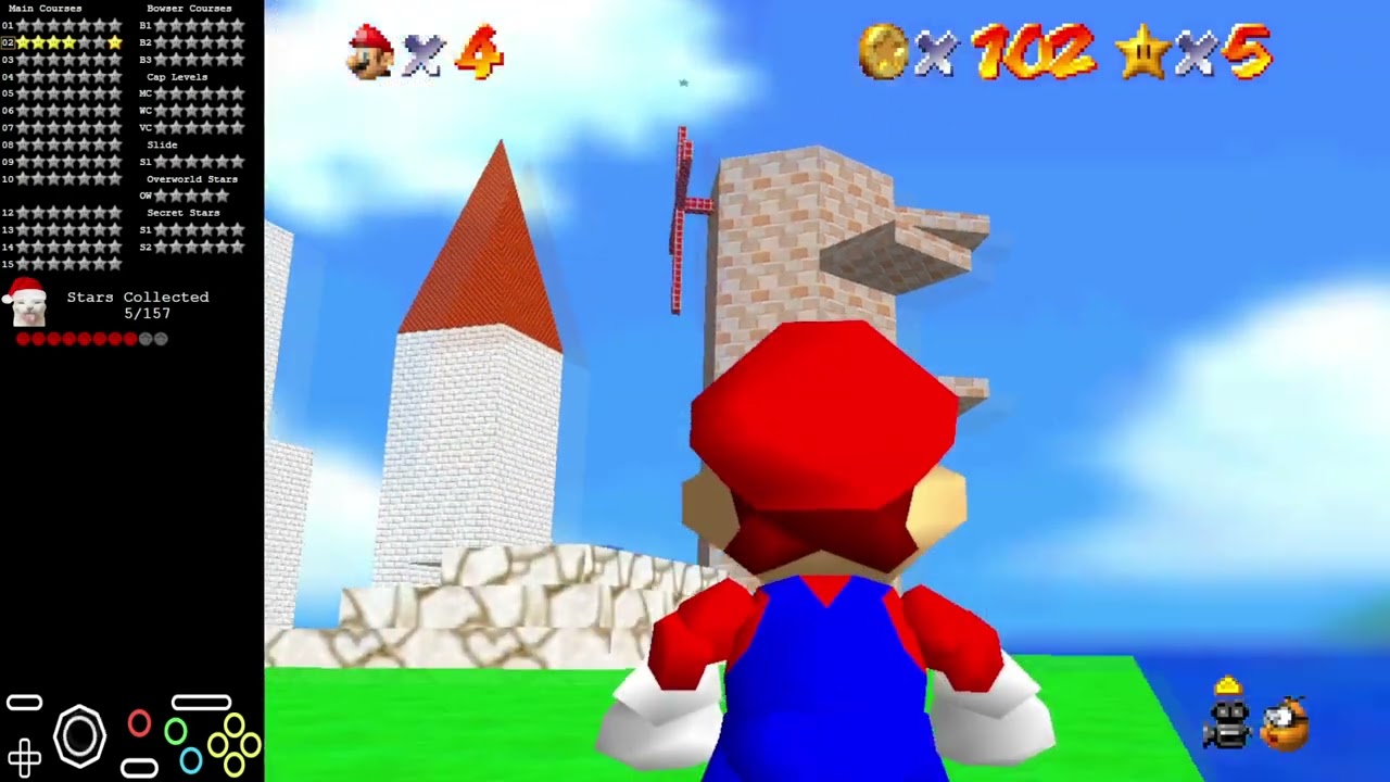 Super Mario 64 The Dark Blue Stars (Savestateless)