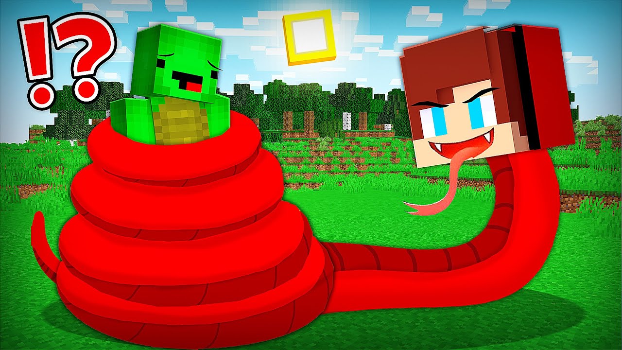 How JJ Became SNAKE to EAT Mikey in Minecraft Challenge - Maizen