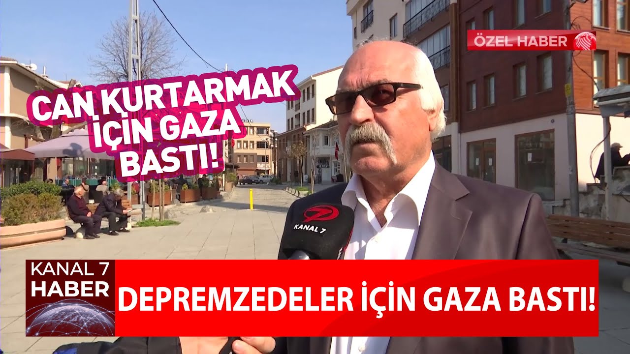 Depremzedeler İ&ccedil;in Gaza Bastı! 13 Saatlik Yolu 9 Saatte Gitti!