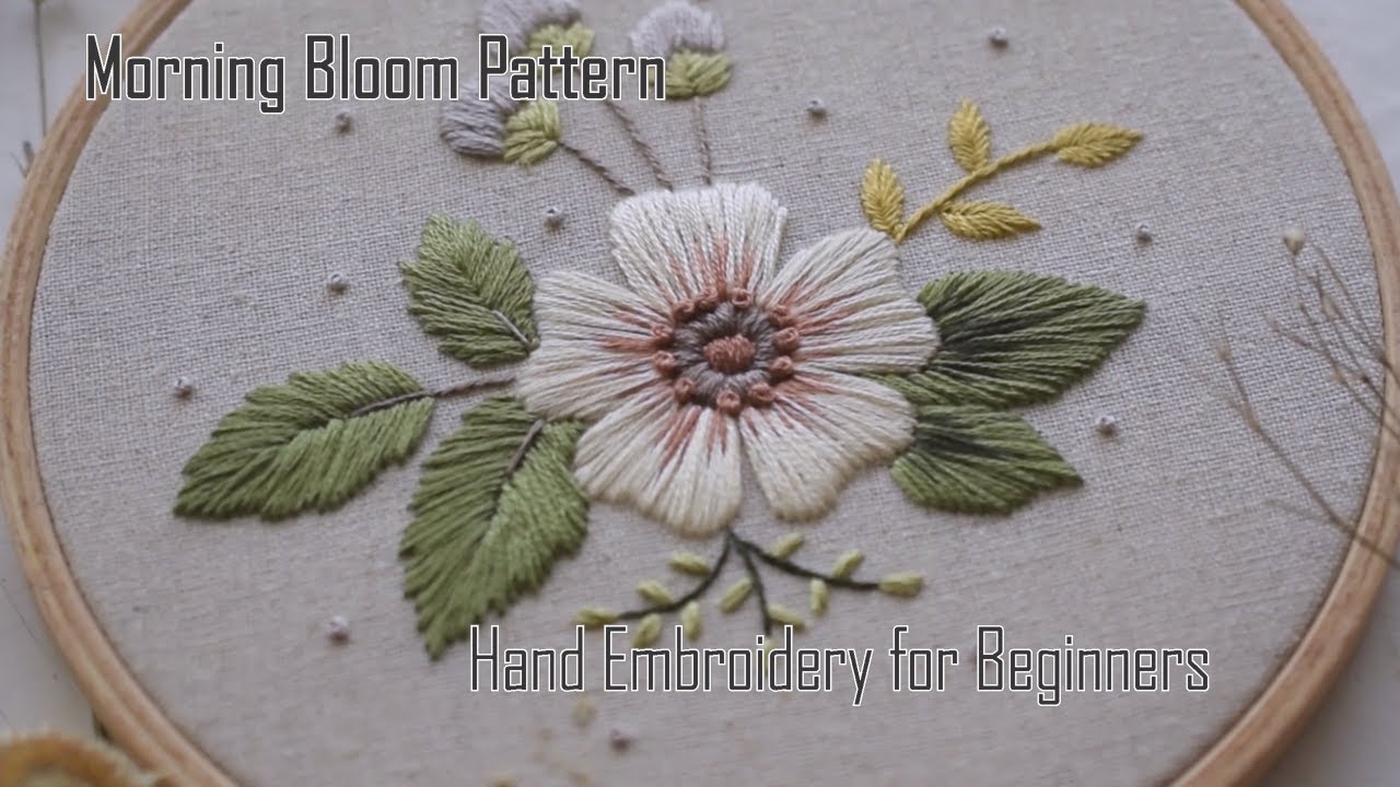Hand Embroidery for Beginners. Floral Embroidery Pattern
