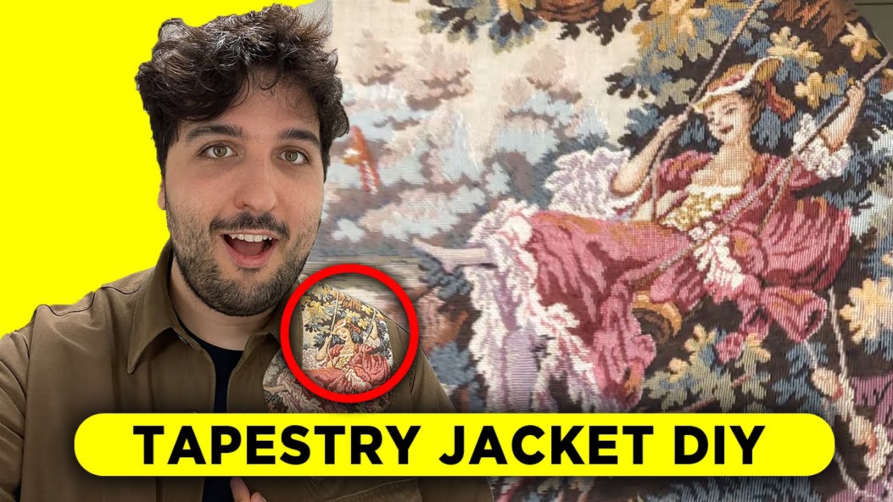 Customizing a Jacket with Vintage Tapestry DIY - *the details though