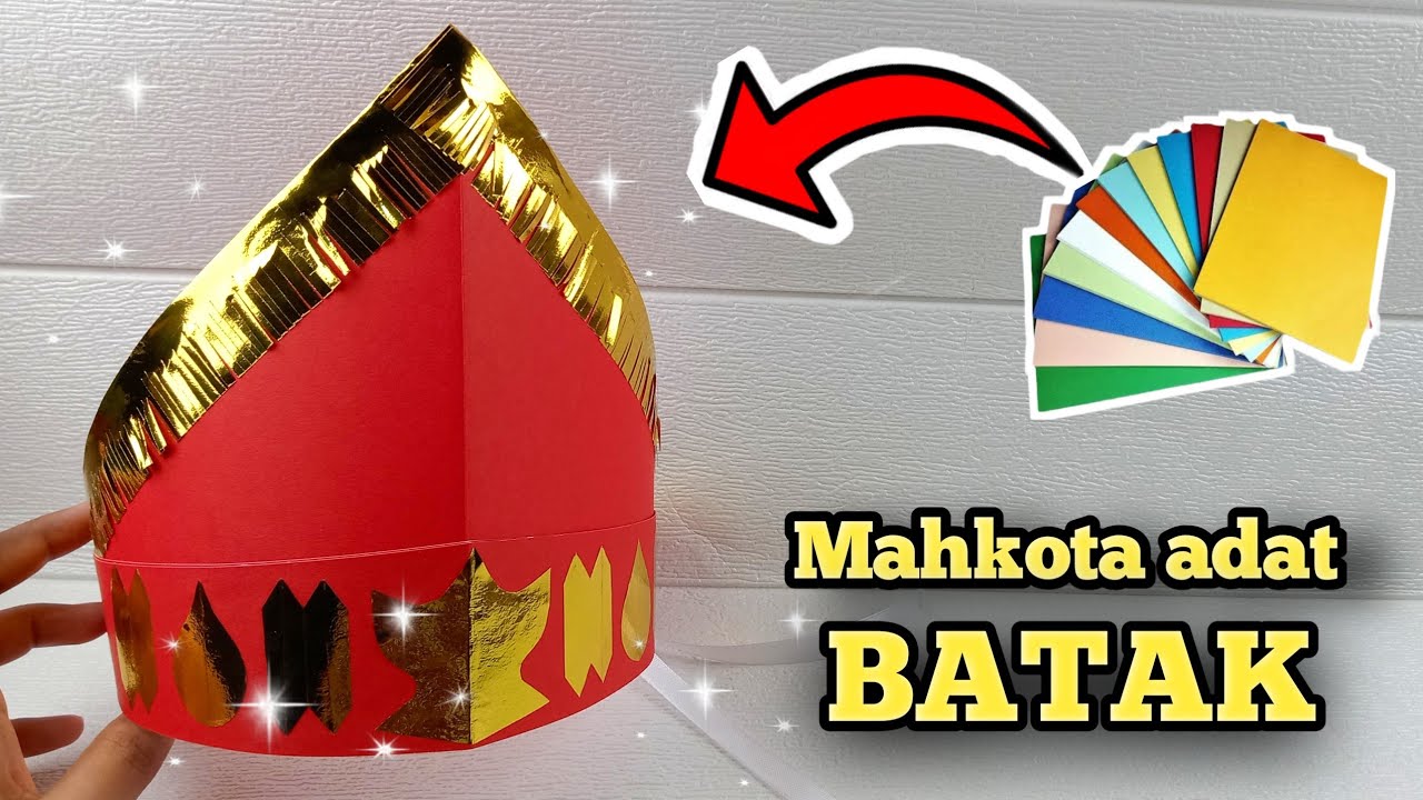 Mahkota adat batak laki laki || Topi runcing adat batak toba dari kertas mudah dan simple