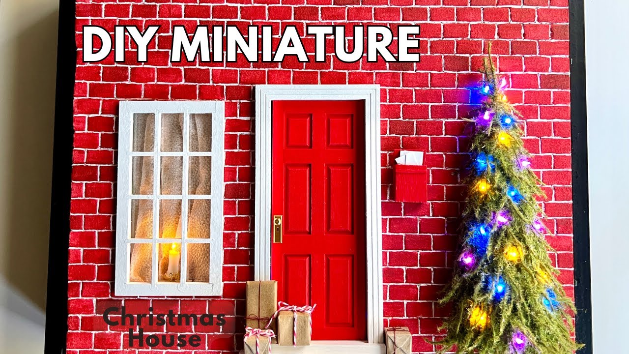 DIY Miniature Holiday House – Christmas Decorations in Shadow Box