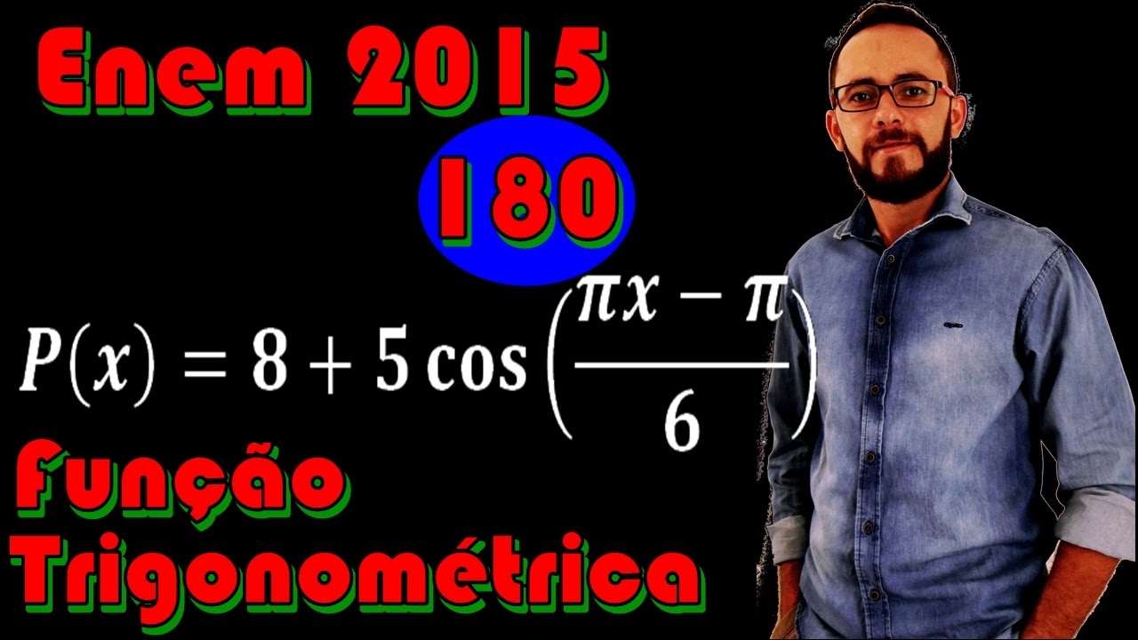 Enem 2015 - Matemática - azul - questão 180 (função trigonométrica)