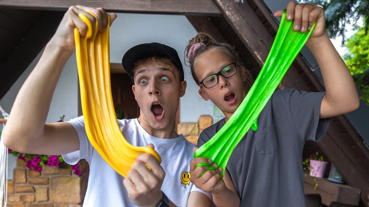 ZROBIŁEM MOJEGO PIERWSZEGO SLIME z MŁODSZĄ SIOSTRĄ!