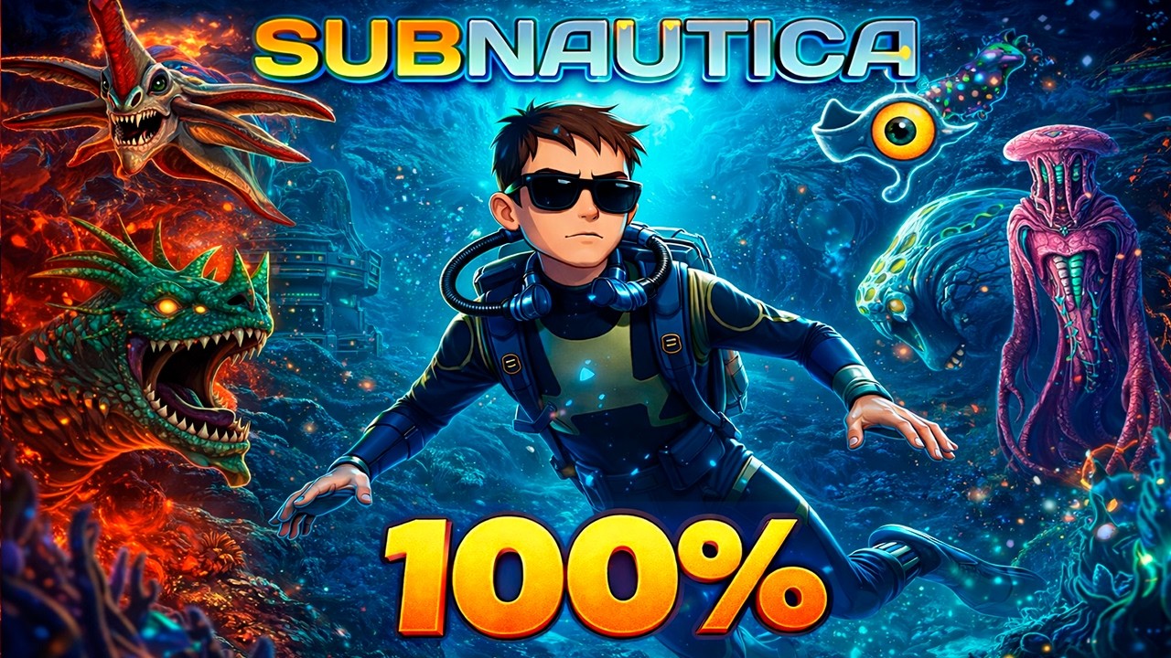 Eu joguei 100% de SUBNAUTICA e superei meu medo do MAR!