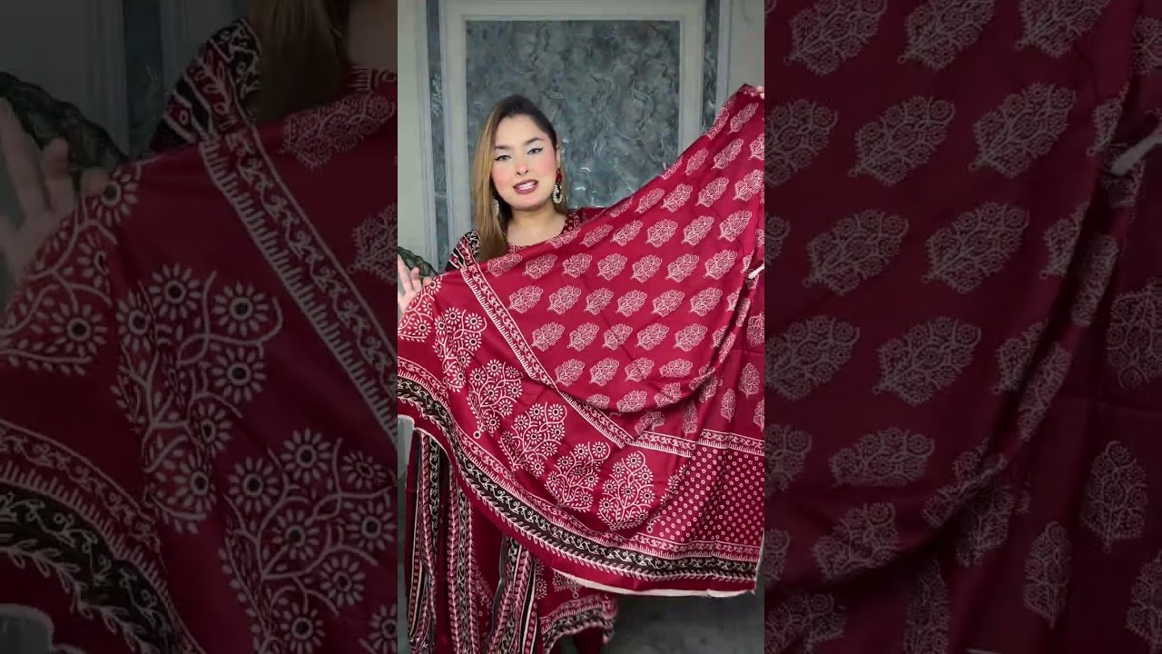 -আনস্টিচ প্রিমিয়াম কটন থ্রি পিস সেট=জামা + ওড়না + সালোয়ার”