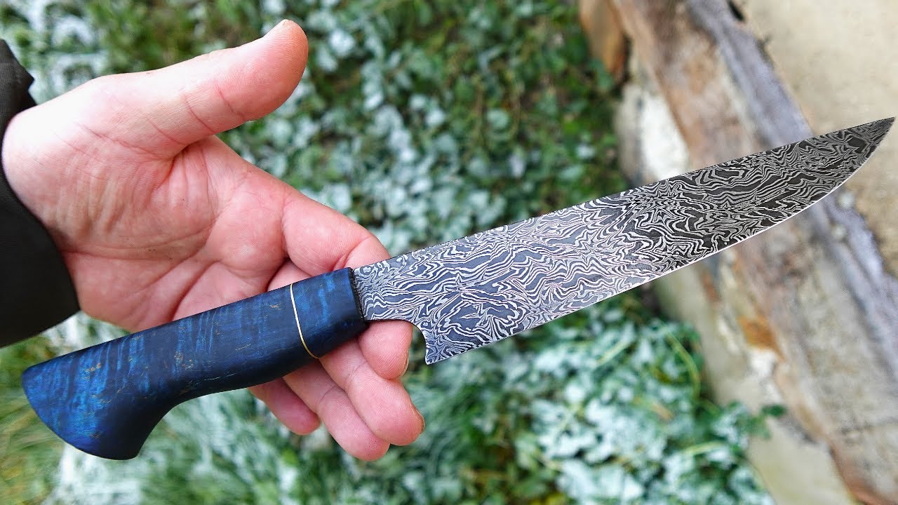 Forging a big mosaic kitchen knife !