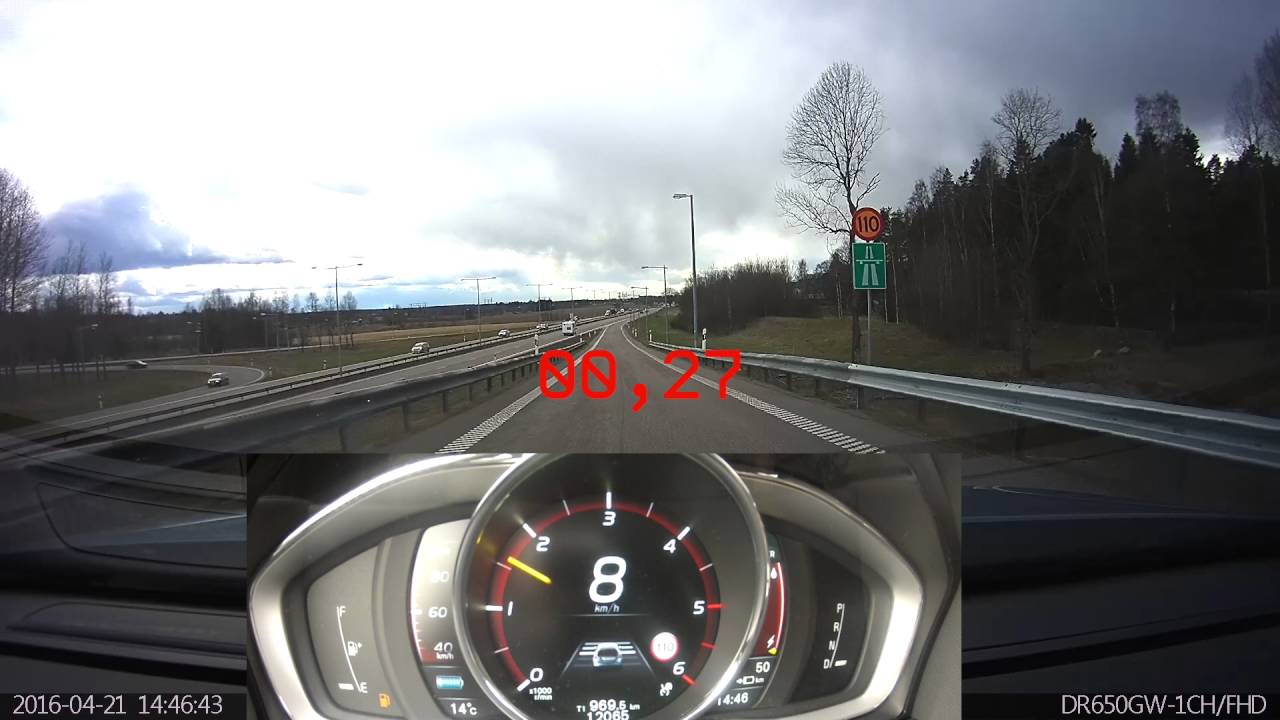 Volvo V60 D5 TE (Hybrid) 0-100km/h (62,1mph)