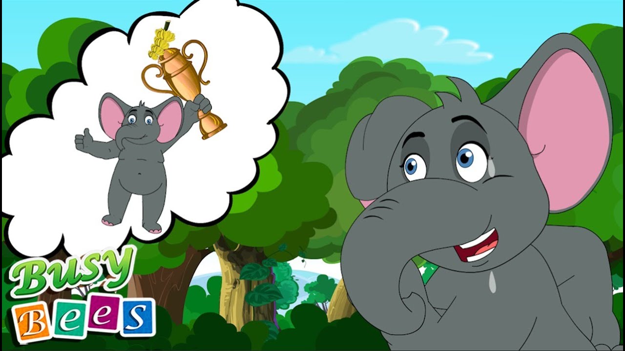 Funny Elephant Cartoon | Race Cartoon | Kids Funny Cartoon Videos | Busy Bees Nursery Rhymes