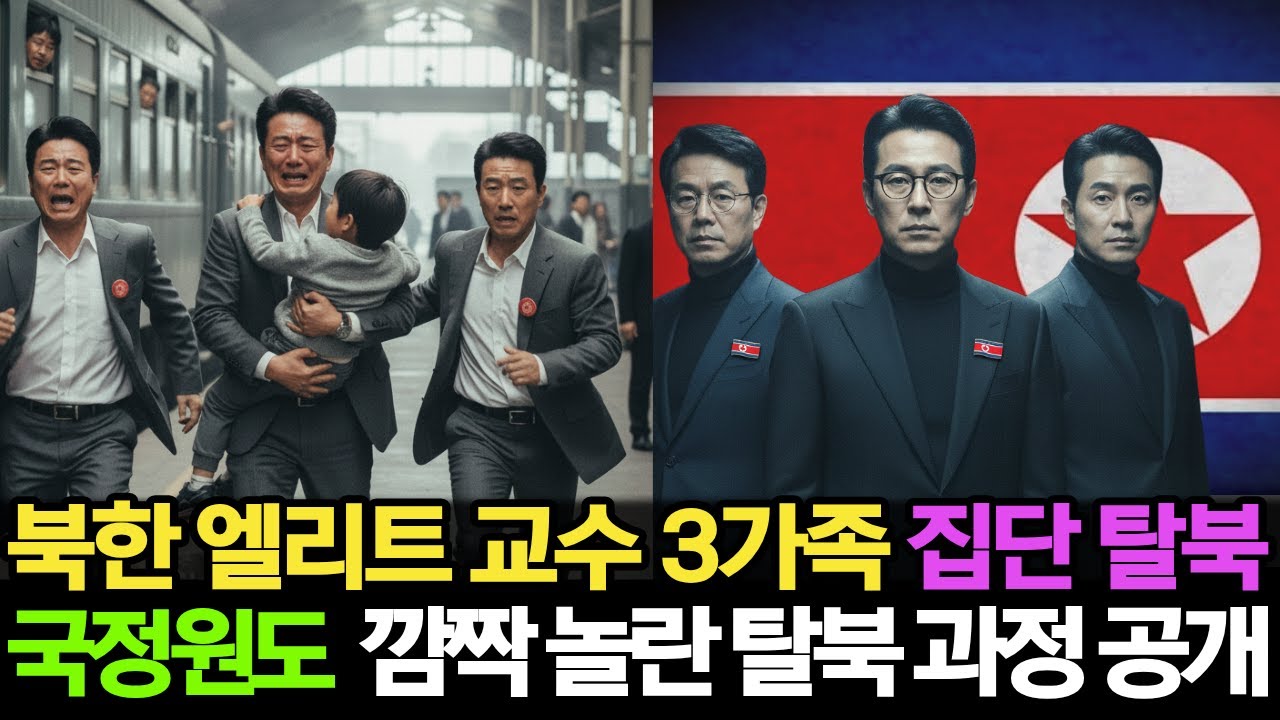 북한 김일성 대학 교수 3가족 집단 탈북, 국정원도 깜짝 놀란 탈북루트 공개