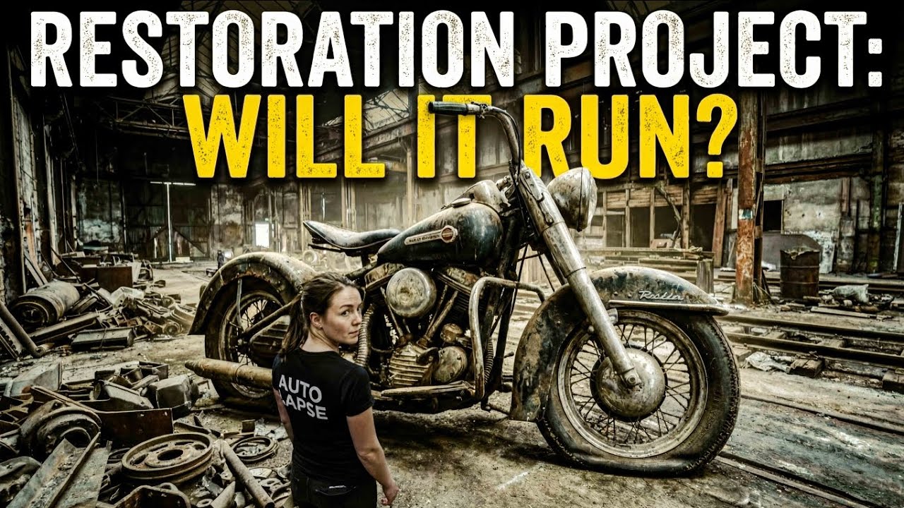 70-Year-Old Harley Rescued from a Warehouse | ASMR Bike Restoration | 4K Video