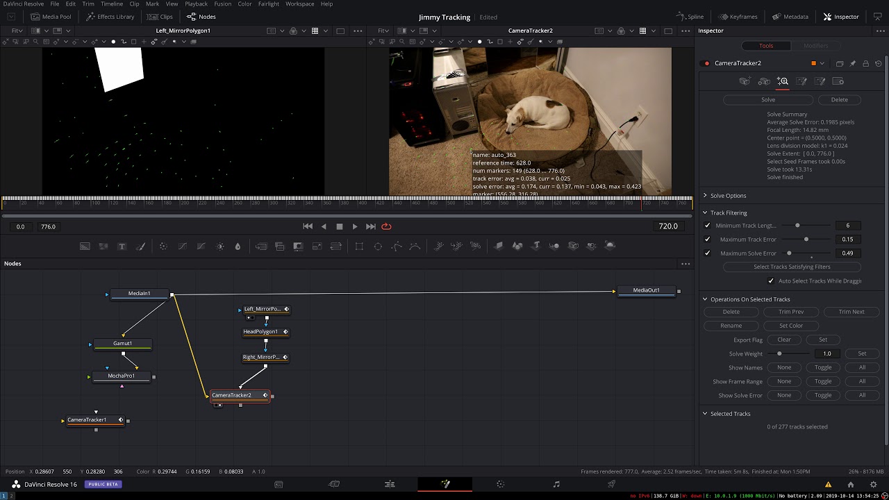 Camera track in Resolve/Fusion to Houdini 3/5