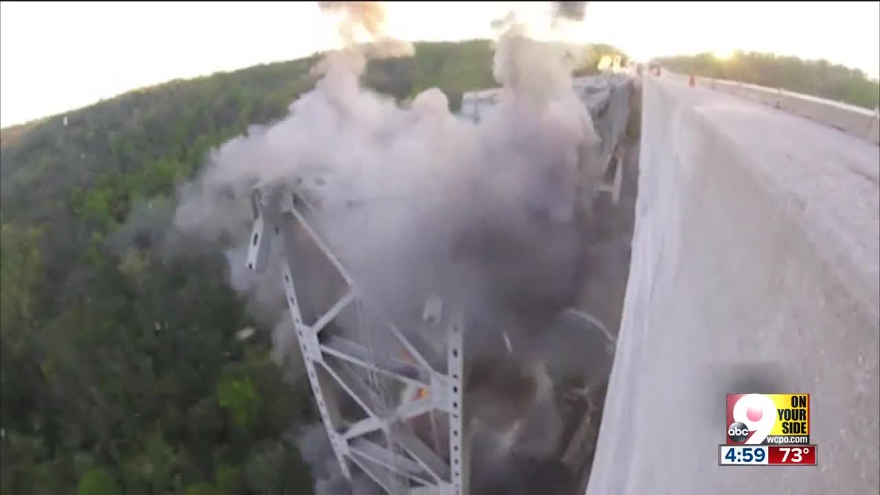 Interstate 71 to be closed again for third implosion of old Jeremiah Morrow Bridge