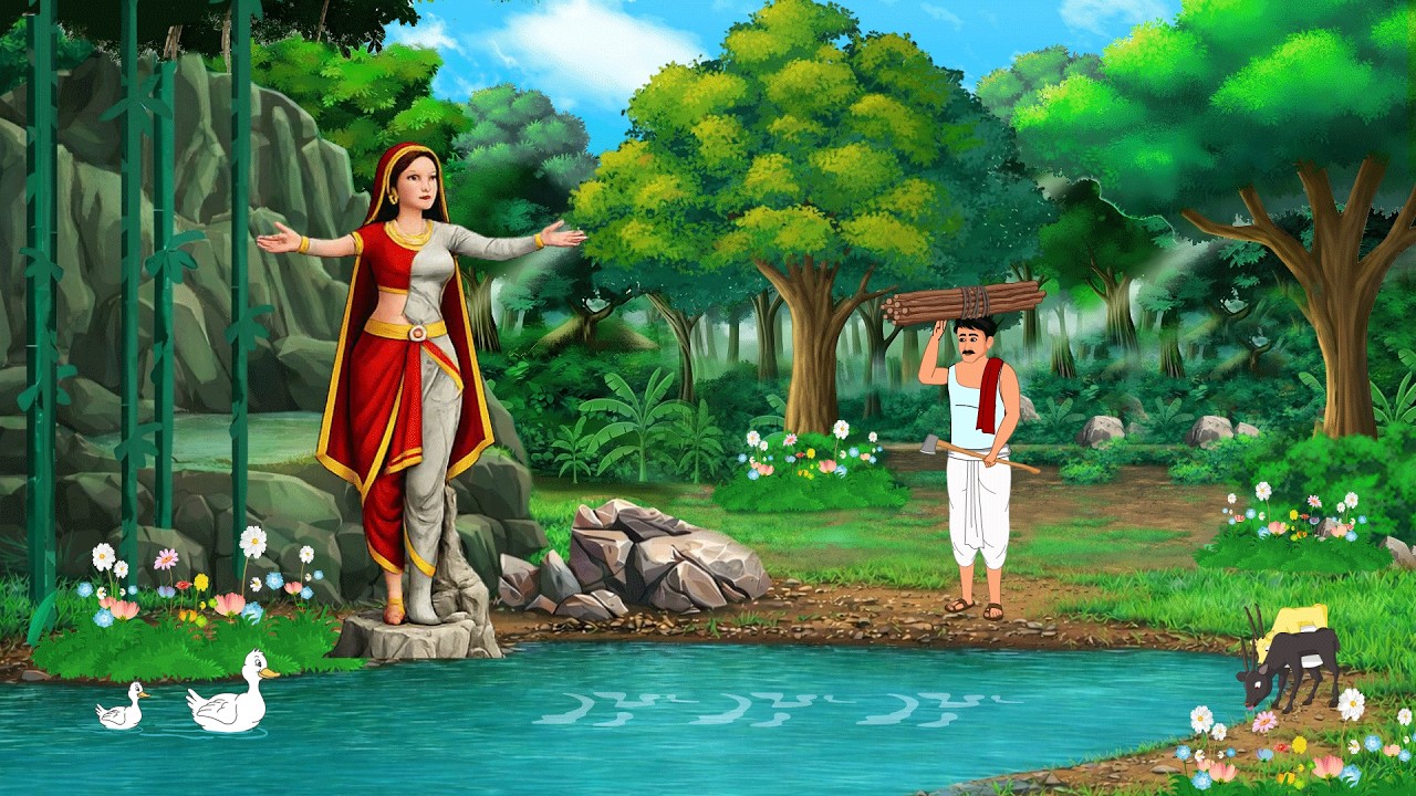 श्रापित राजकुमारी और तकदीरवाला लकडहारा | Hindi story | Hindi Kahaniya | Moral story | cartoon story