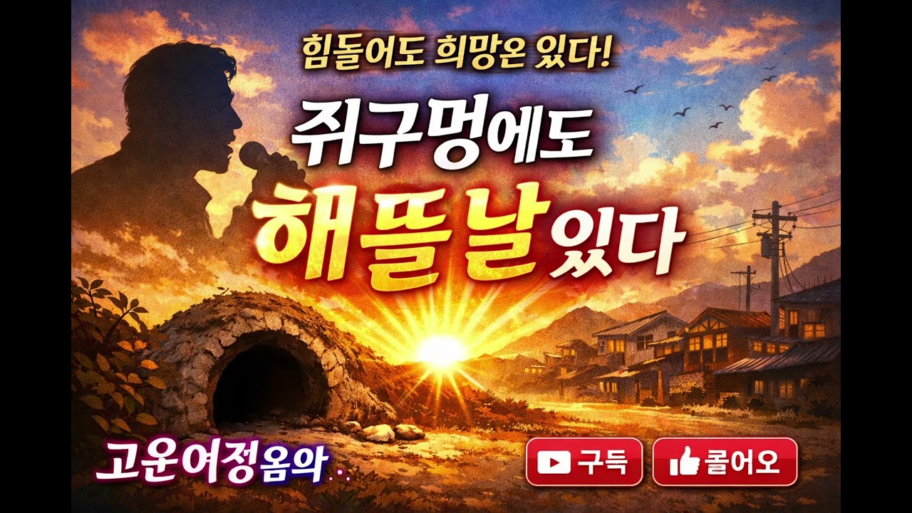 #쥐구멍에도해뜰날있다#고운여정음악#감성음악전문채널#트로트신곡#정통트로트#세미트로트#감성트로트#인생노래#희망노래#koreantrot#trotmusic#emotionalmusic