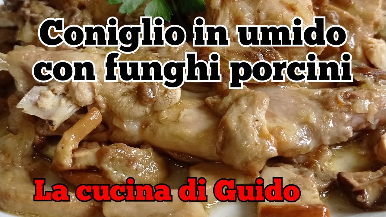 Coniglio in umido con funghi porcini ( un secondo strepitoso)