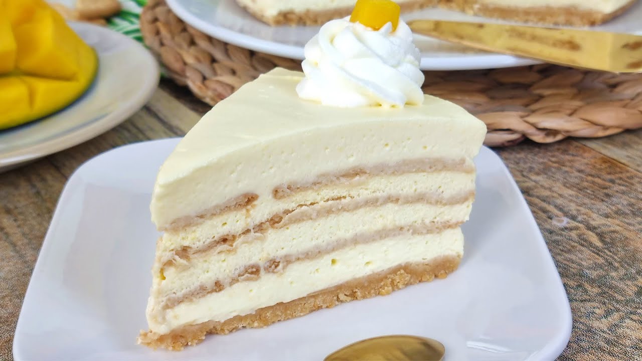 ❗️❗️🥭 Postre Cremoso de Mango y Galletas | Sin Horno, Sin Gelatina, Sin Leche Condensada