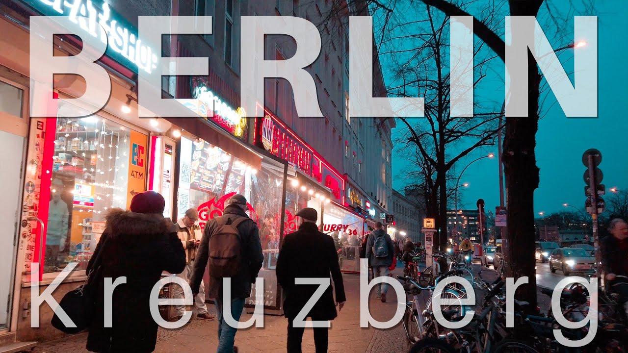 Berlin Night Walk Kreuzberg Mehringdamm 🇩🇪 Germany  [4K] 2020