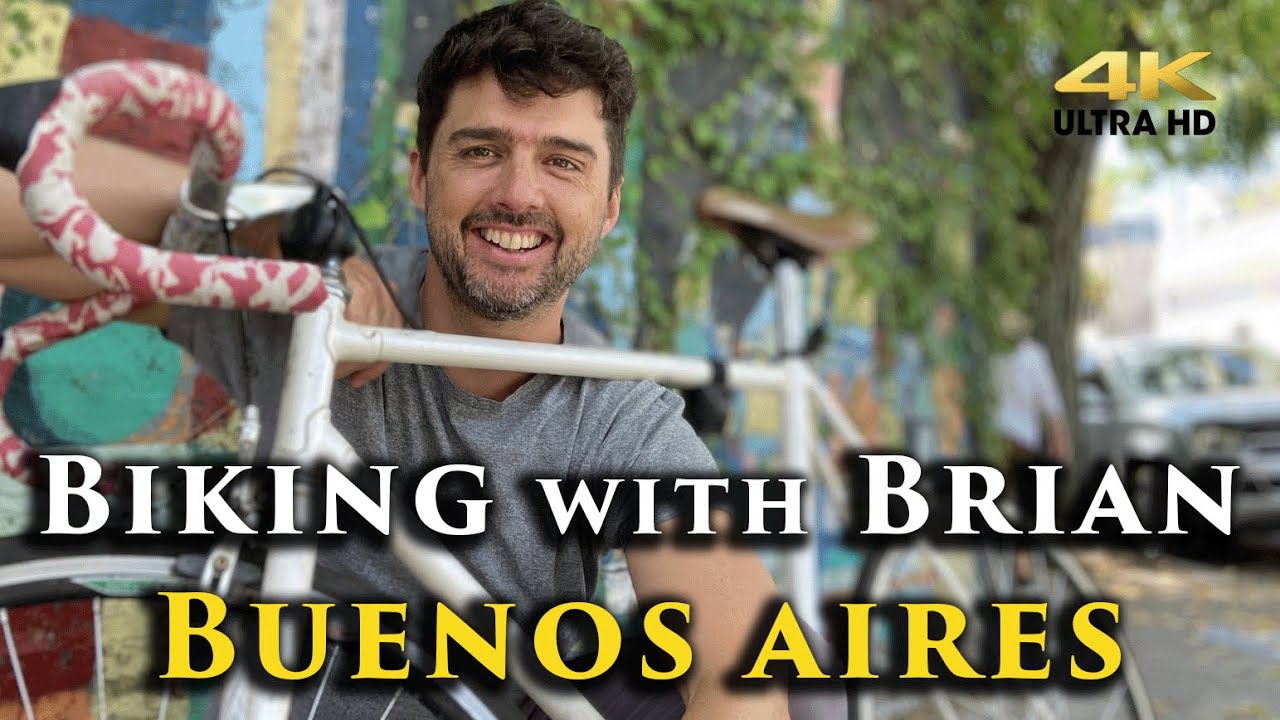 4K | Buenos Aires Bike Tour | Jorge Newbery Airport to Vicente Lopez Waterfront