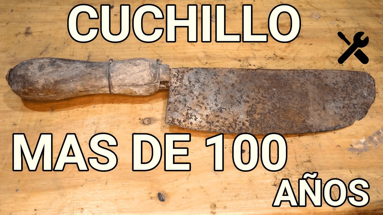 Restauracion de cuchillo muy oxidado de MAS DE 100 AÑOS paso a paso  KNIFE RESTORATION