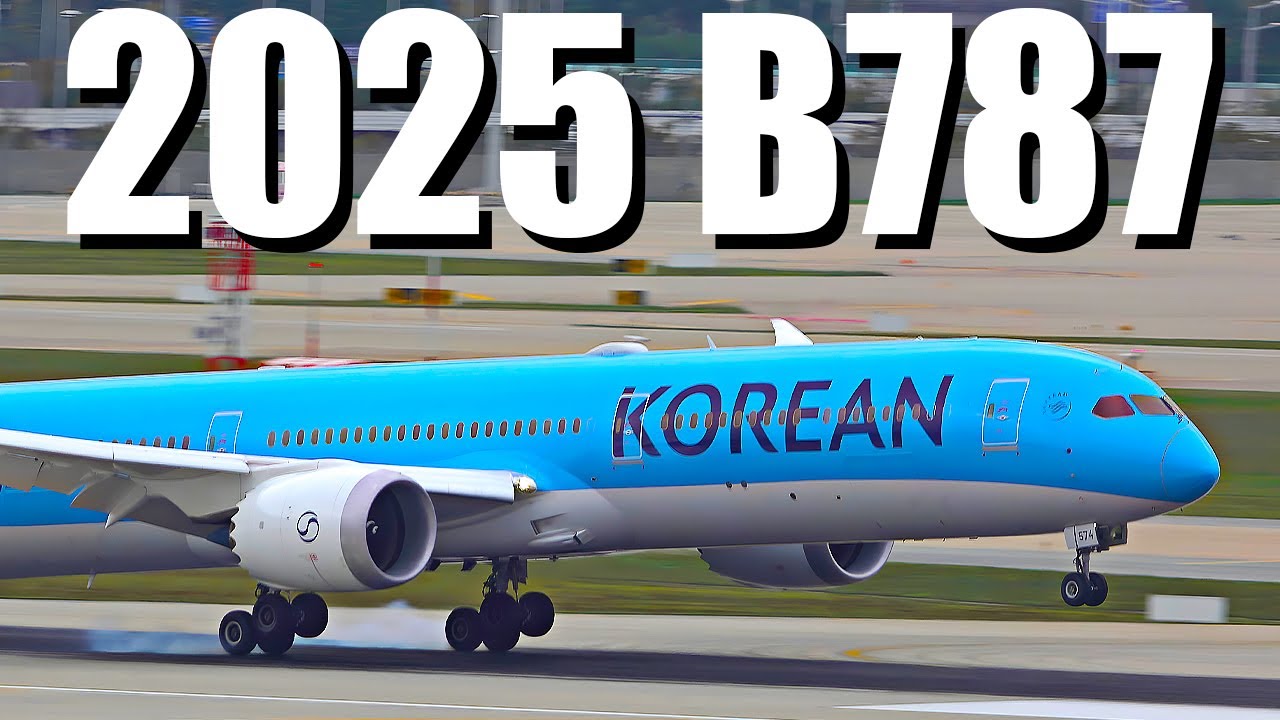 [4K] 2025년 보잉 B787 인천공항 이착륙 영상 모음