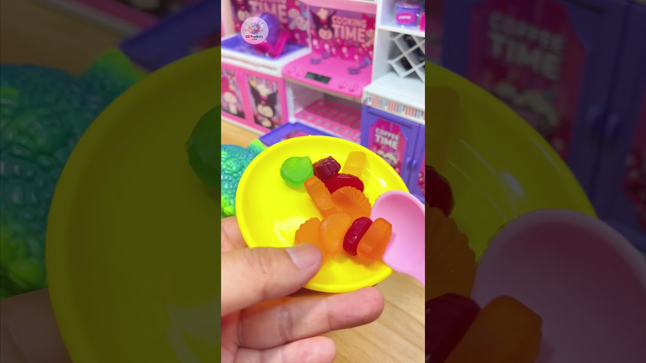 Popfinity ASMR | Dino Smells Sweet Fruit Gummies From the Open Oven and Eats Them
