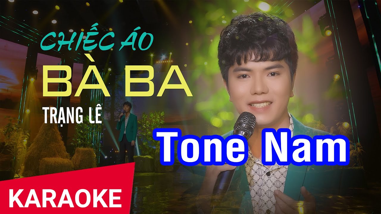 Karaoke Chiếc Áo Bà Ba Tone Nam (Ebm) | Trạng Lê | Nhan KTV