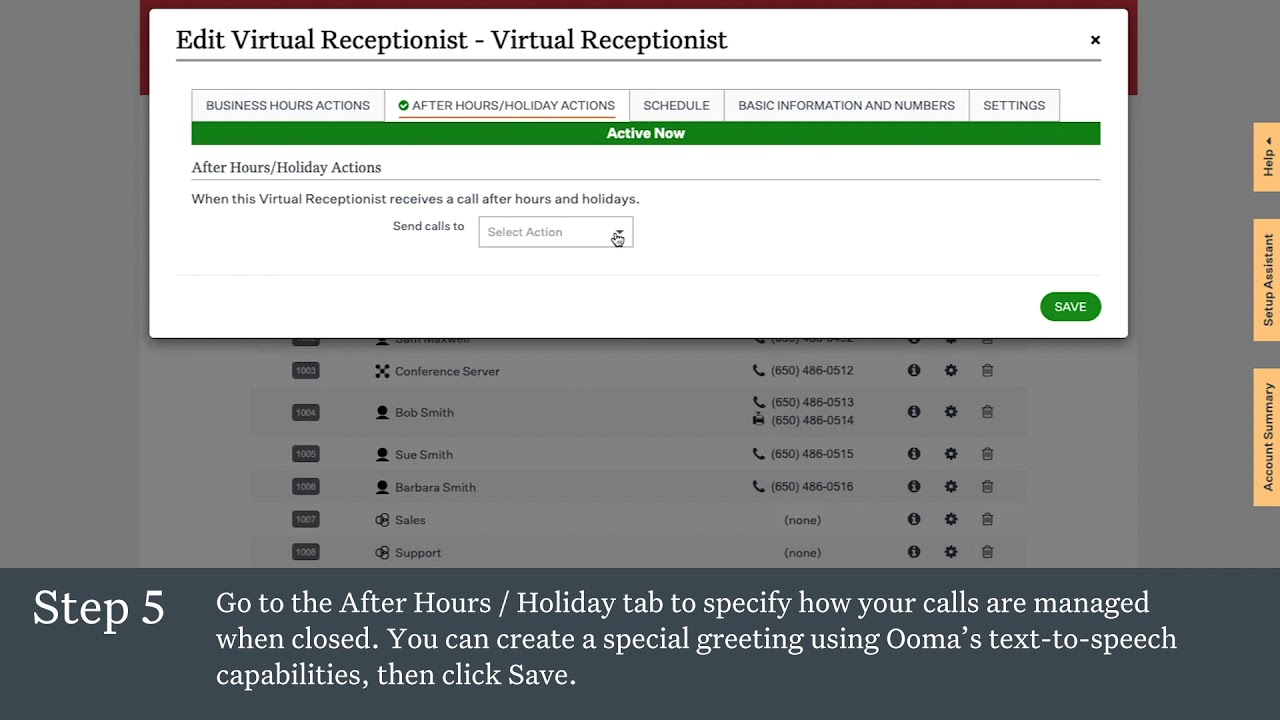How to Set Up Your Virtual Receptionist  with Ooma Office: Part 2