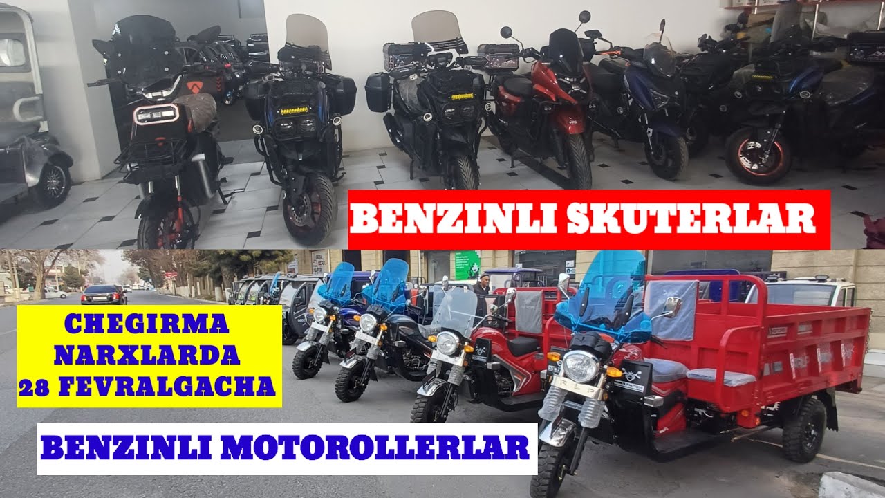 BENZINLI MOTOROLLER VA SKUTERLAR MEGA CHEGIRMADA FEVRAL OYI OXIRIGACHA SHOSHILING 13.02.2026💯🔥🫵🫡👍