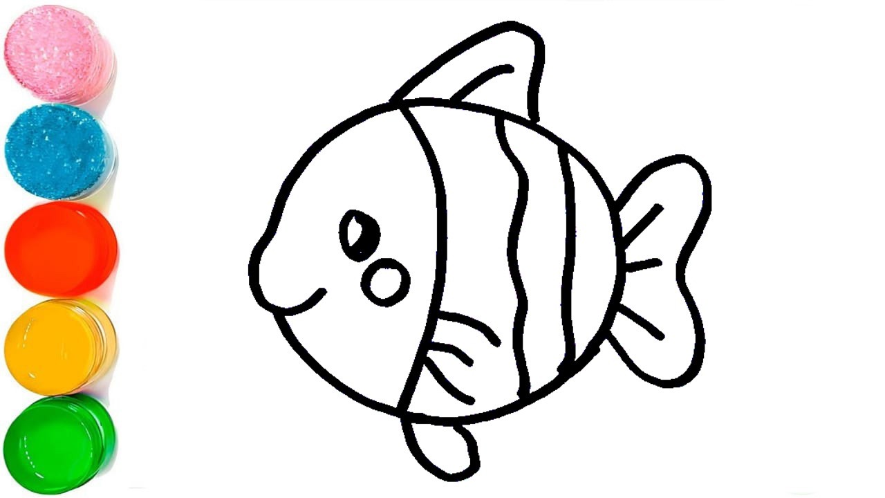 Drawing And Coloring A Fish 🐠🌈 Drawings For Kids