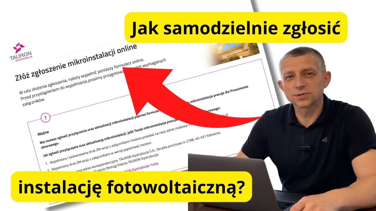 Jak zgłosić instalację fotowoltaiczną w Tauronie ?