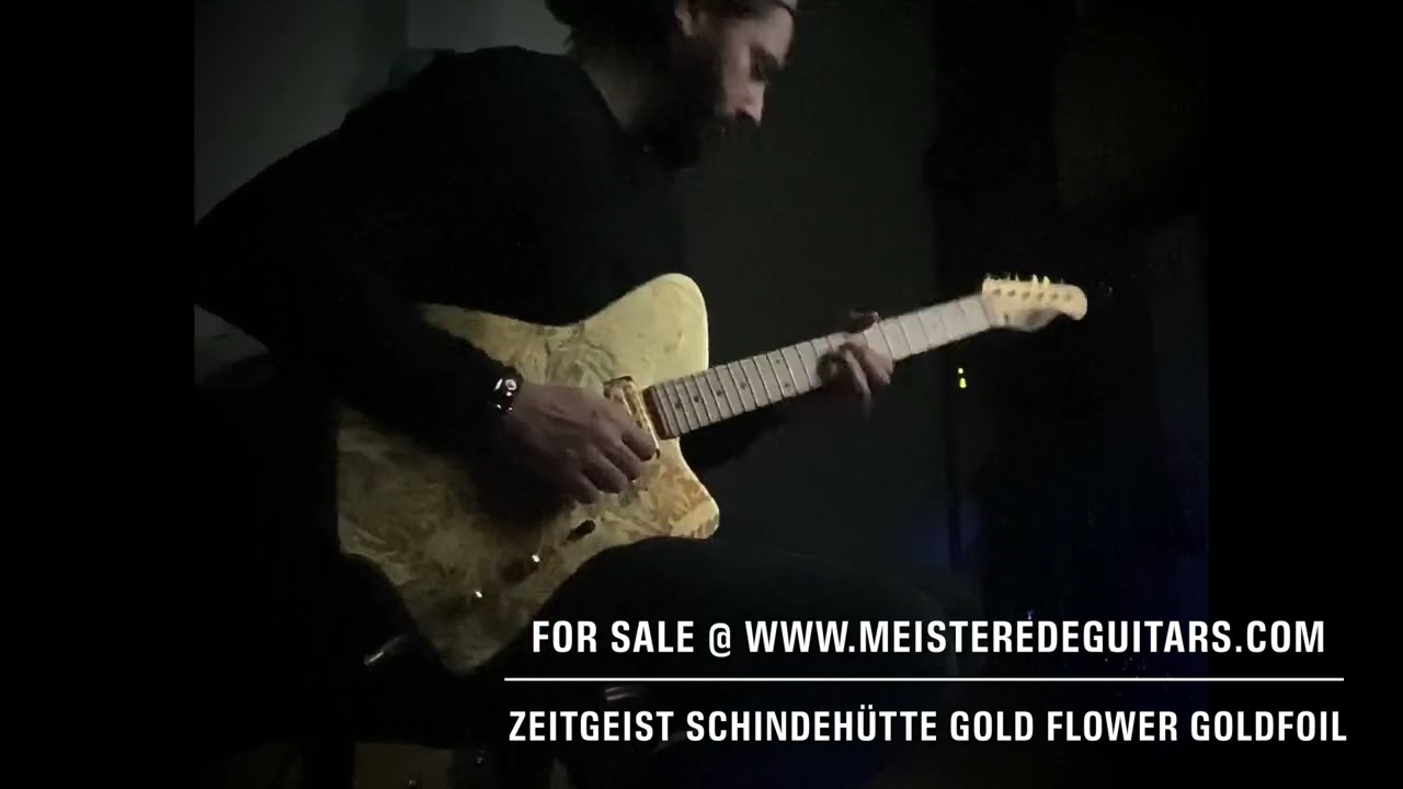 For sale @ MEISTEREDEGUITARS.com - Zeitgeist Schindeh&uuml;tte Goldfoil custom in gold flower Finish