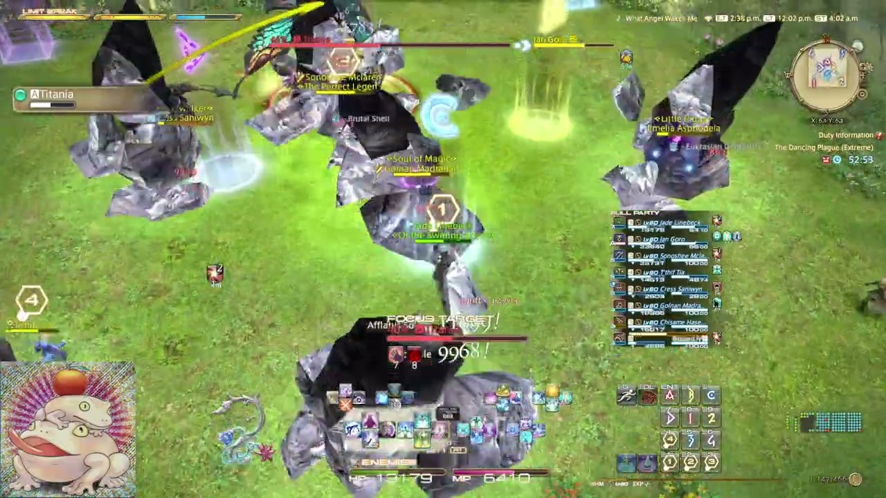 FFXIV The Dancing Plague Extreme (Titania EX) Synced MINE: White Mage (WHM) PoV (Game audio only)
