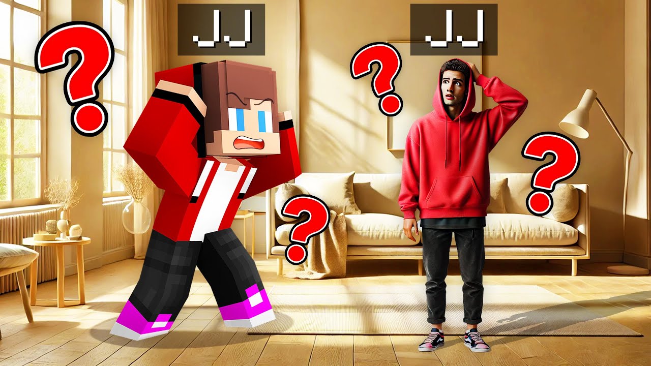 JJ Met his Real Life Version and Was Shocked with Mikey - Minecraft Maizen
