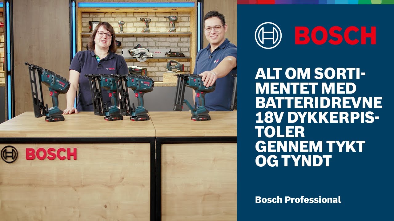 Alt om sortimentet med batteridrevne 18V dykkerpistoler til indendørs arbejde
