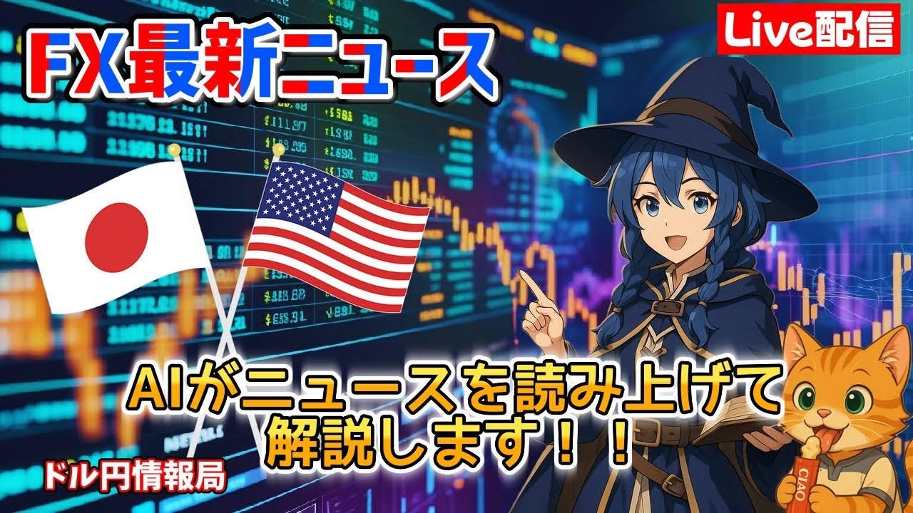【FXライブ配信】2026.3/9.19:02~AIが最新ニュースをすべて読み上げます！リアルタイムでドル円レートをお知らせしニュースが入り次第、今後のドル円レートについて詳しく解説していきます。