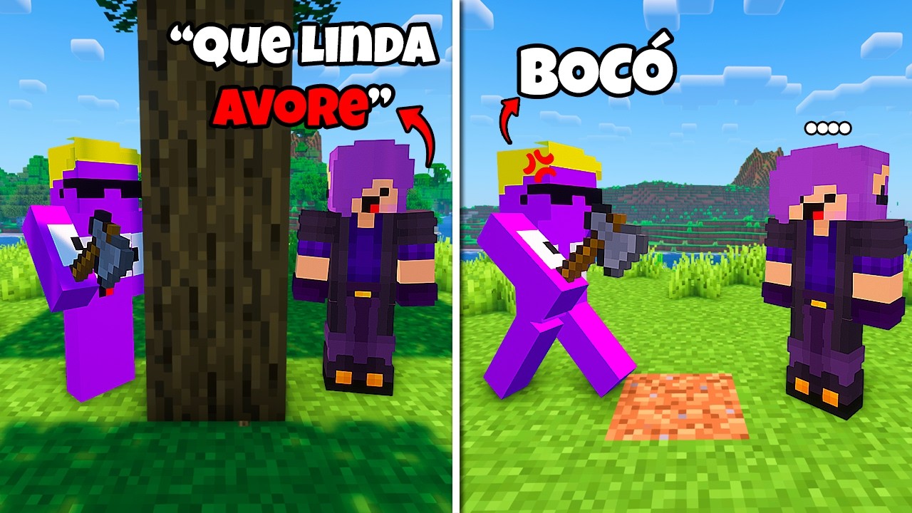 MINECRAFT MAS TODO BLOCO QUE A GENTE FALA DESAPARECE!!!