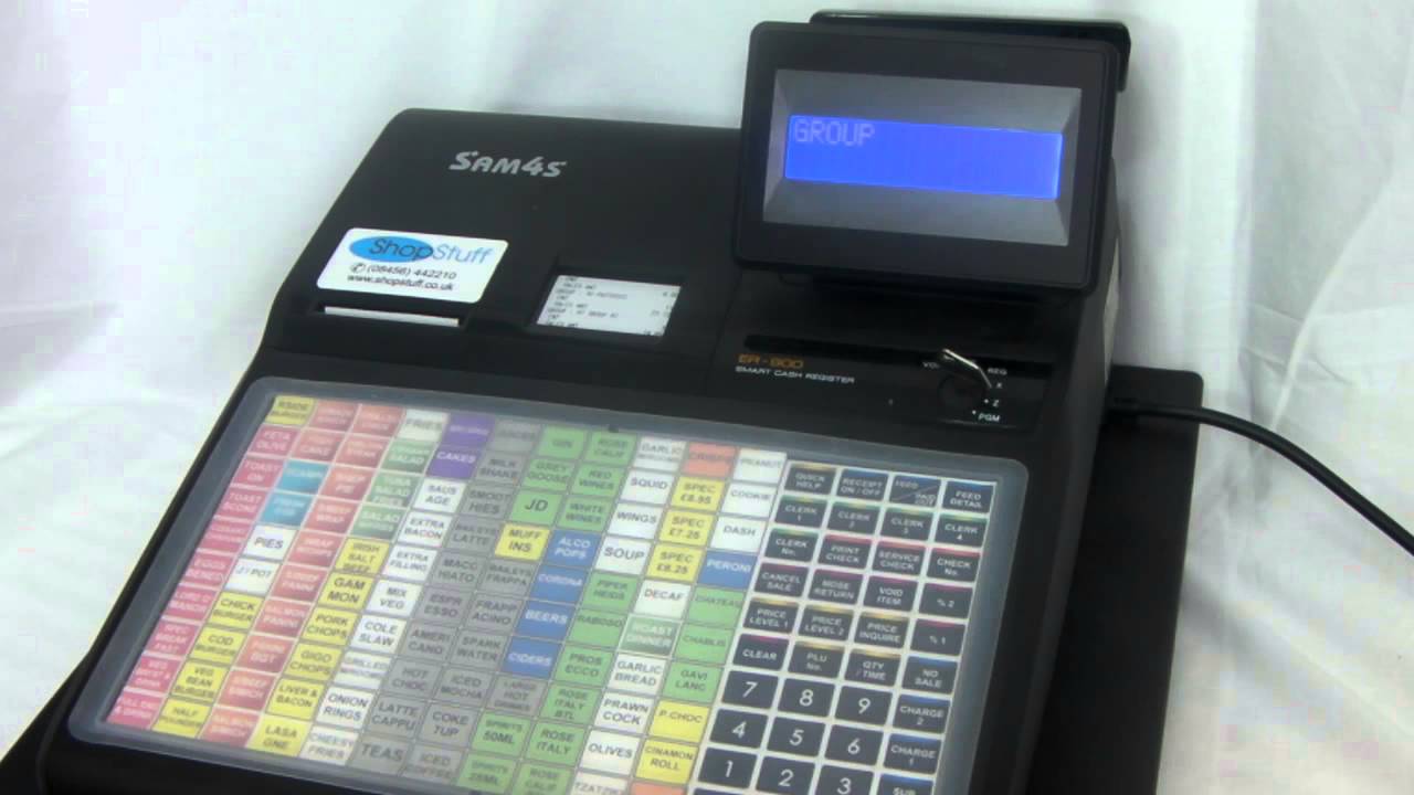 Sam4S ER-900 / ER-920 / ER-925 / ER-940 / ER-945 How To Print Out A Group Sales Stock Report