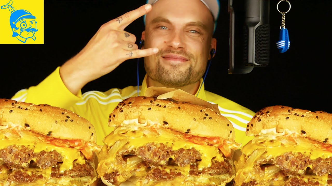 ACMP Я ем самый популярный бургер в Берлине (Burgeramt) 💛💙 - GFASMR