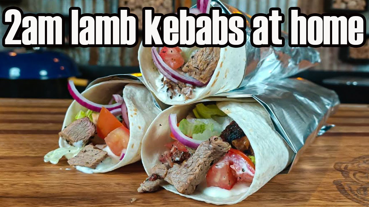 Lamb kebabs cooked on the Weber grill