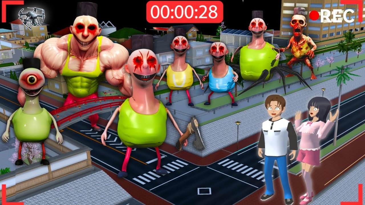 Yuta Mio Panik CCTV Merekam Pasukan HAMMOD HABIBI Menghancurkan Kota Sakura 😱Sakura School Simulator