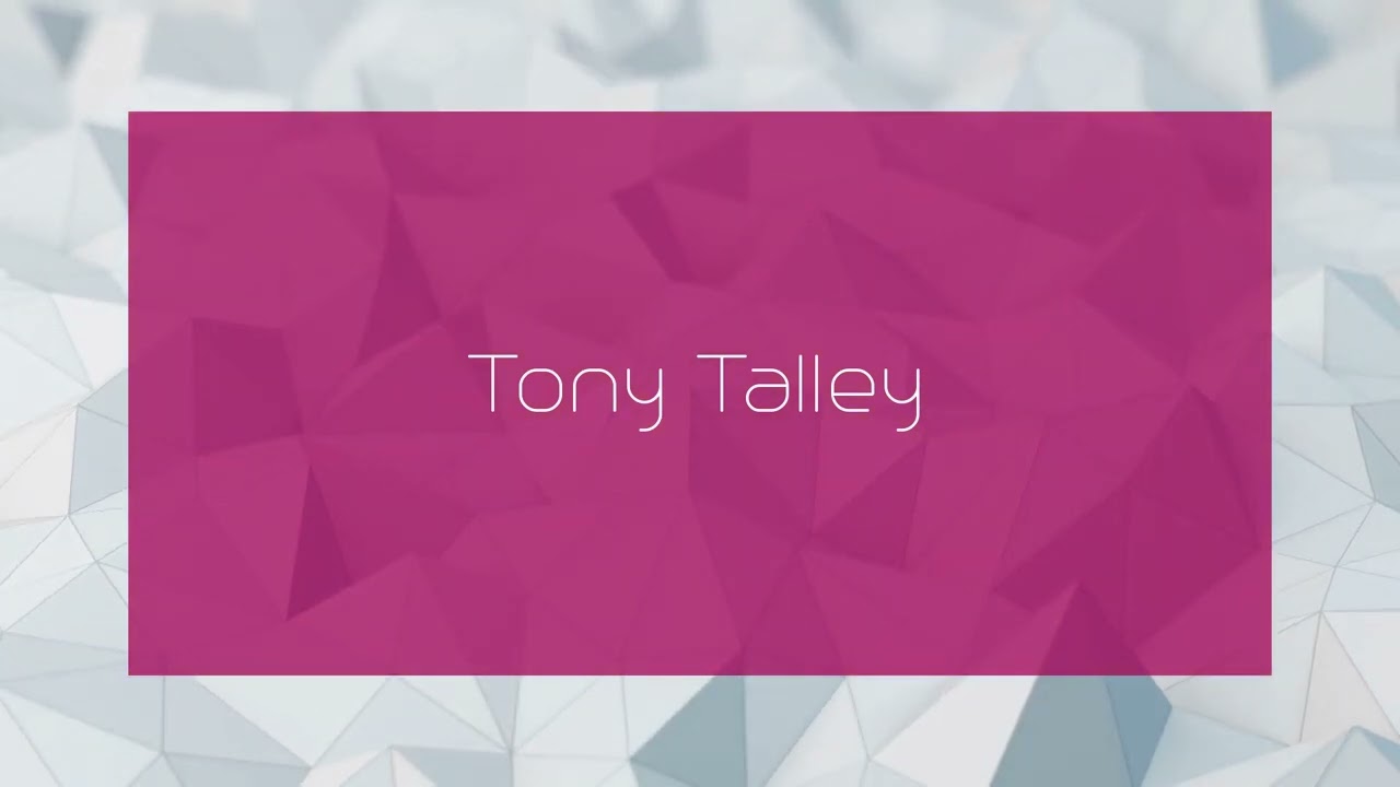 Tony Talley - appearance